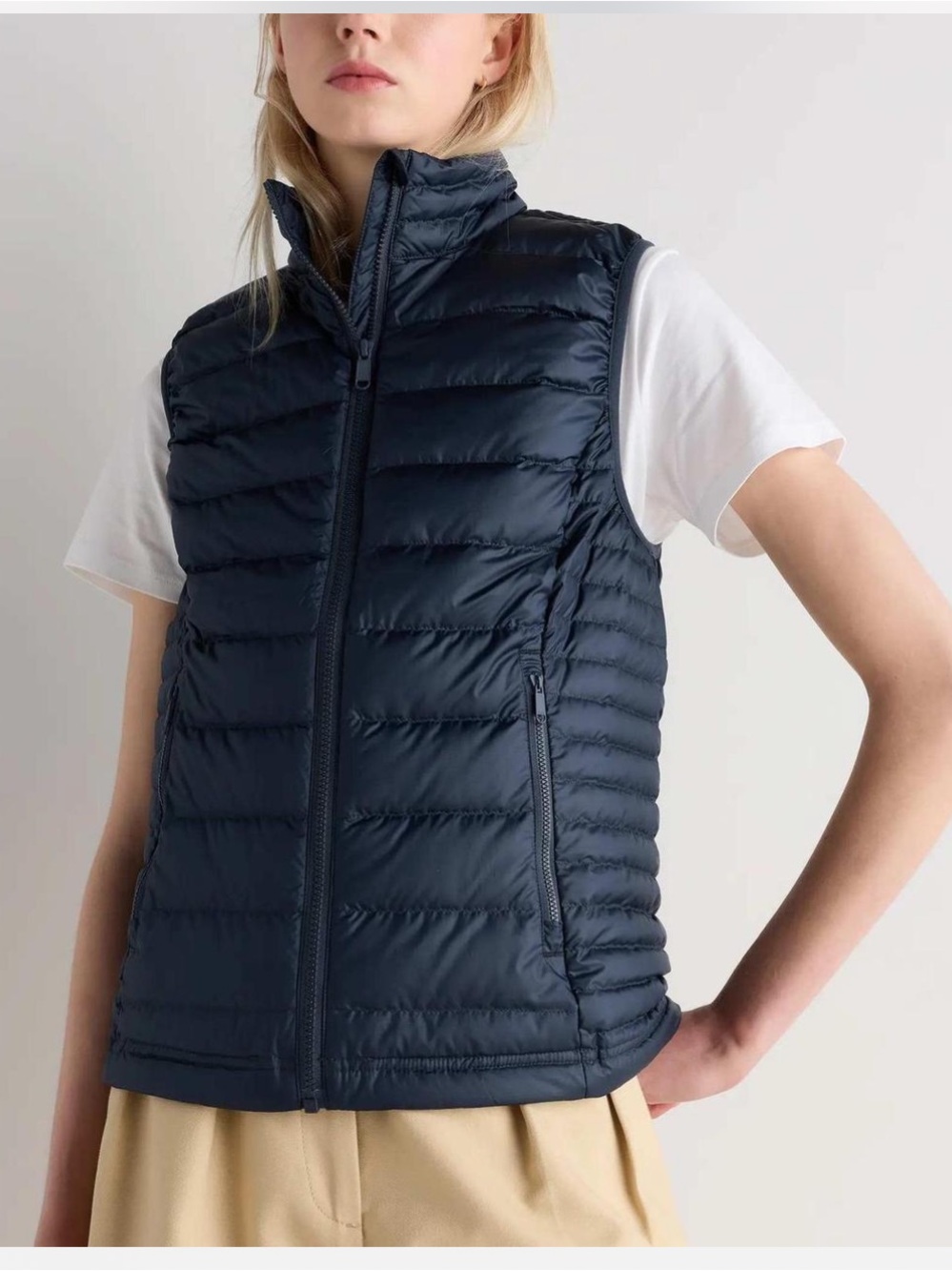 Quince Navy Packable puffer vest NWT MEDIUM